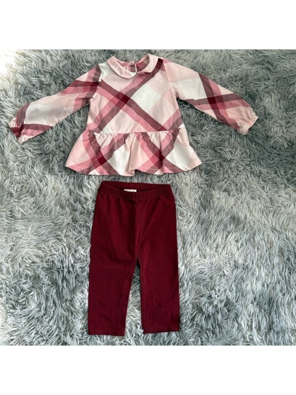 Long sleeve pink & red matching set